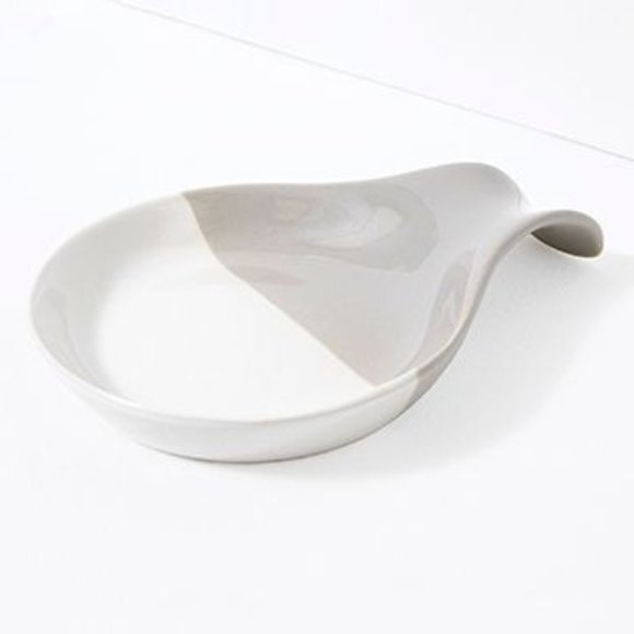 Favor Spoon Rest - Hand-Dipped Ceramic in Cream / Beige / Gray - Picture 6 of 6